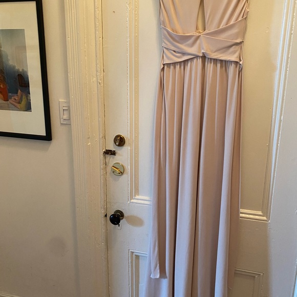 Oyster colour halston heritage full length gown Small, unlined - Picture 10 of 10